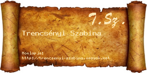 Trencsényi Szabina névjegykártya